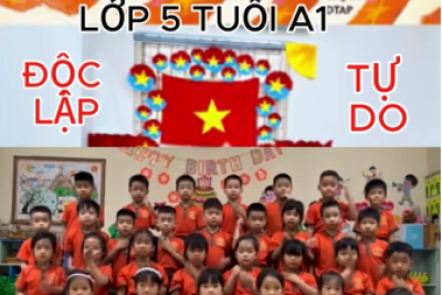HOẠT ĐỘNG CHÀO MỪNG NGÀY 30/4 CỦA CÁC BÉ LỚP 5 TUỔI A1